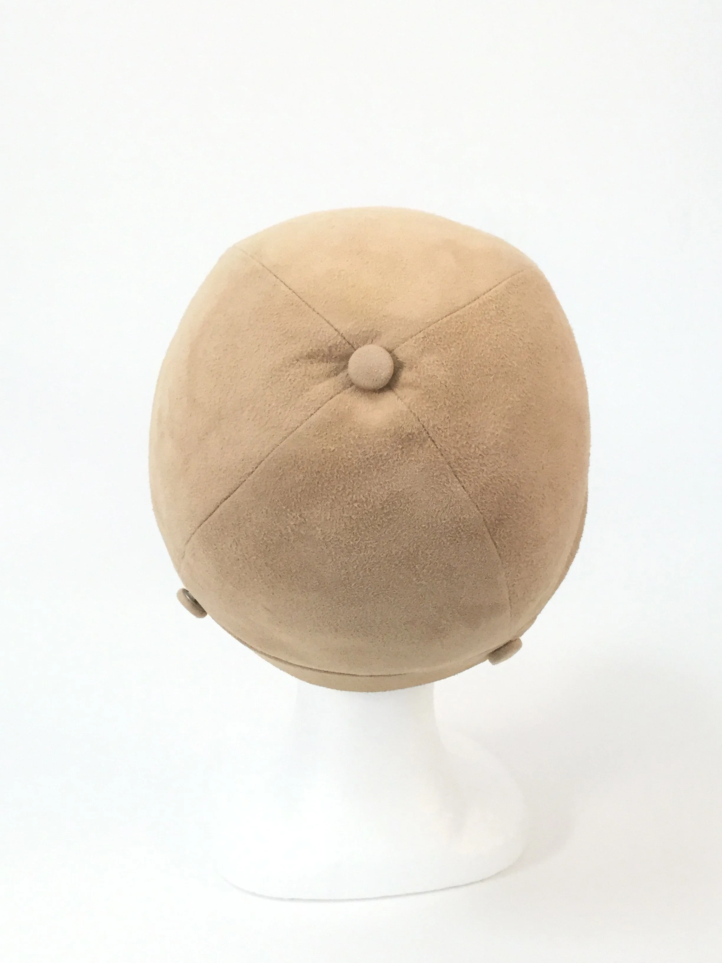 1960s Camel Colored Suede Equestrian Hat