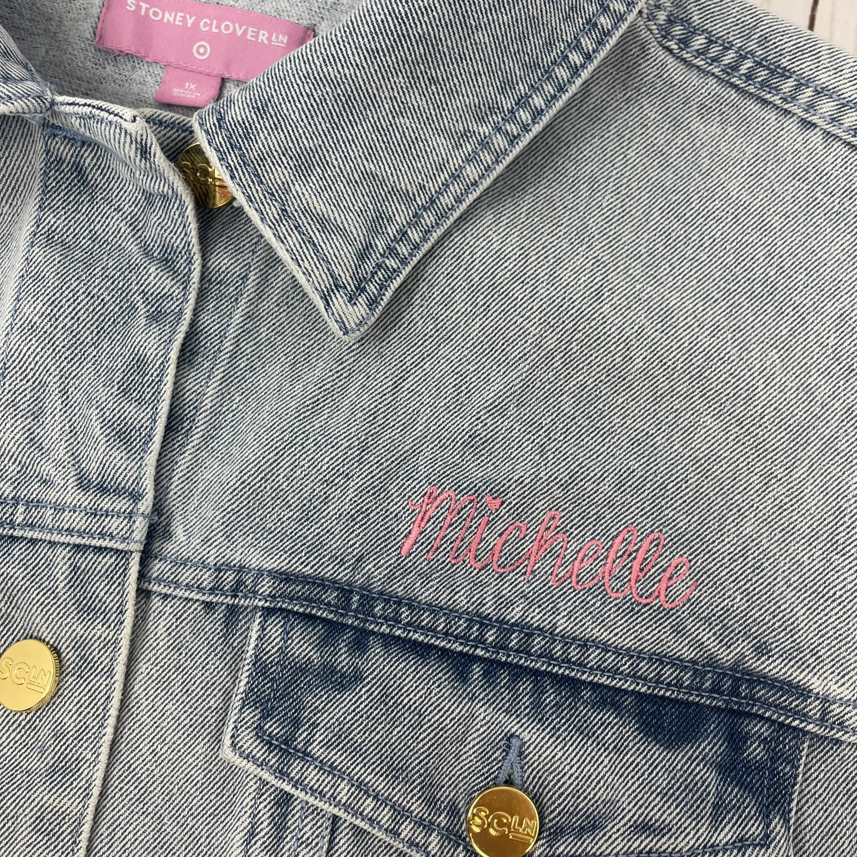 Add Name to Denim Jacket Embroidery