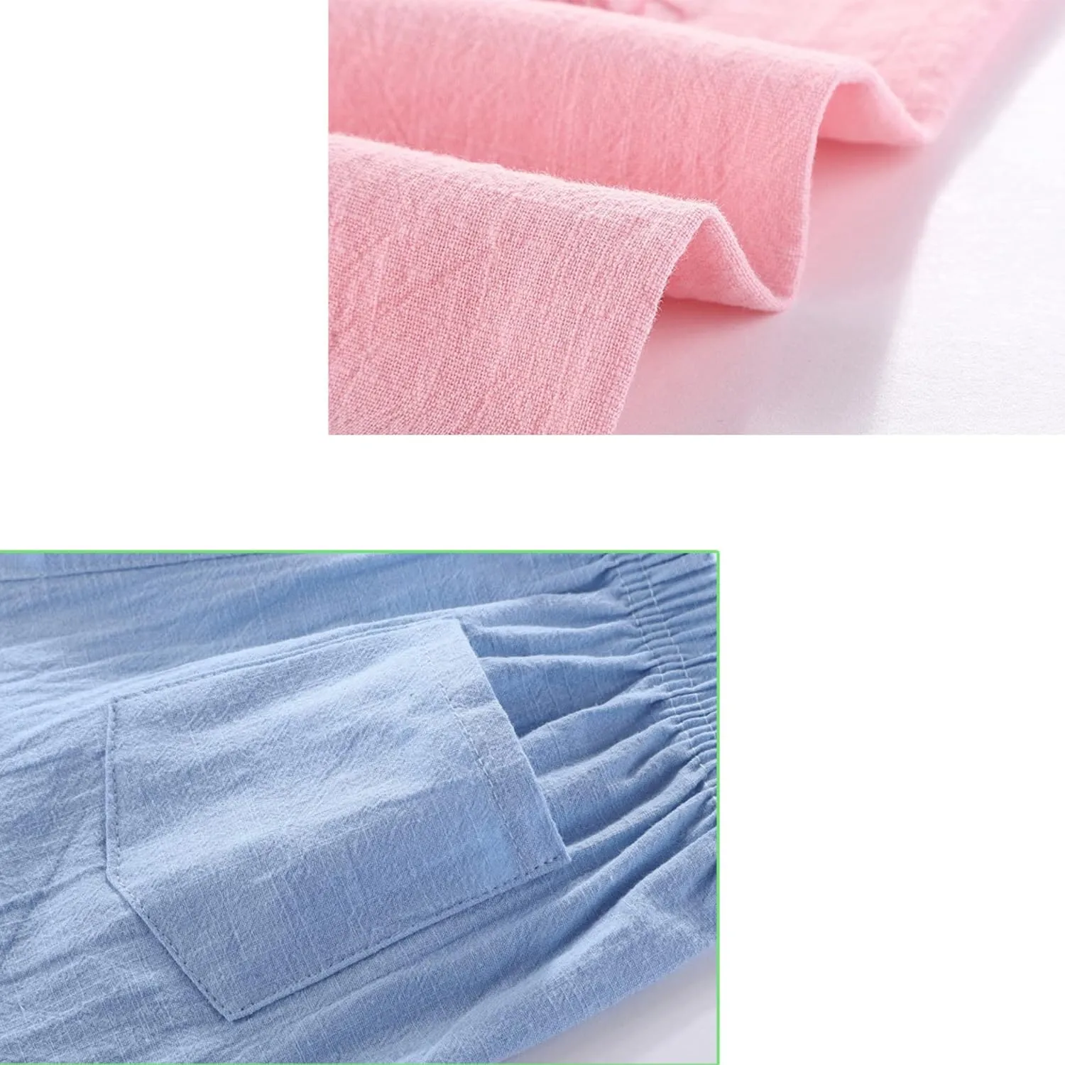 AMEBELLE Baby Toddlers Boys Girls 3 Pack Light Bermuda Cotton Linen Shorts Pants