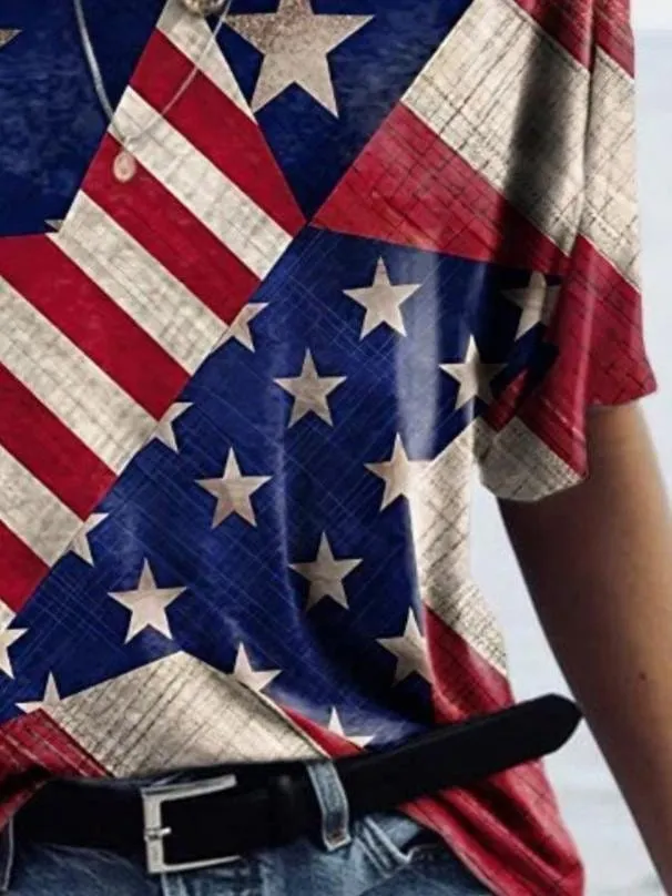 American Flag Casual Tee