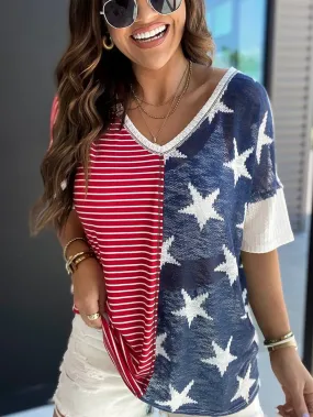 American Flag Casual Tee