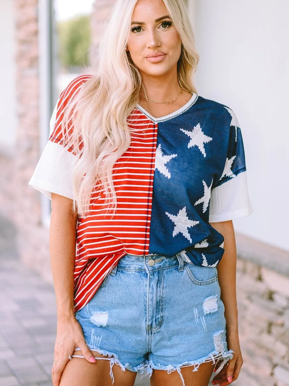 American Flag Casual Tee
