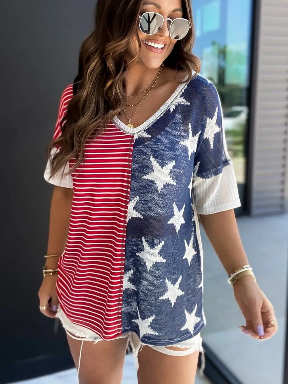 American Flag Casual Tee