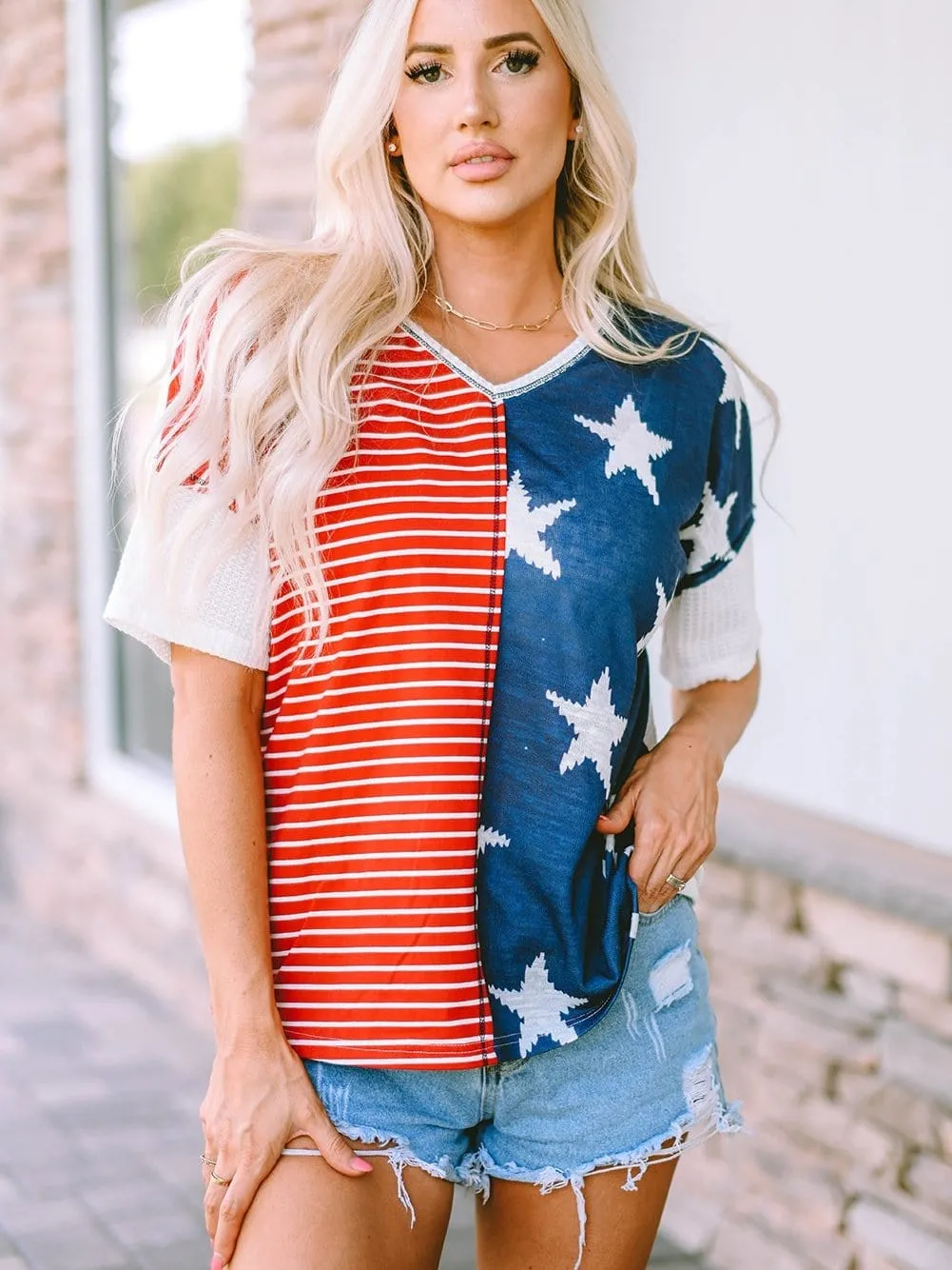 American Flag Casual Tee