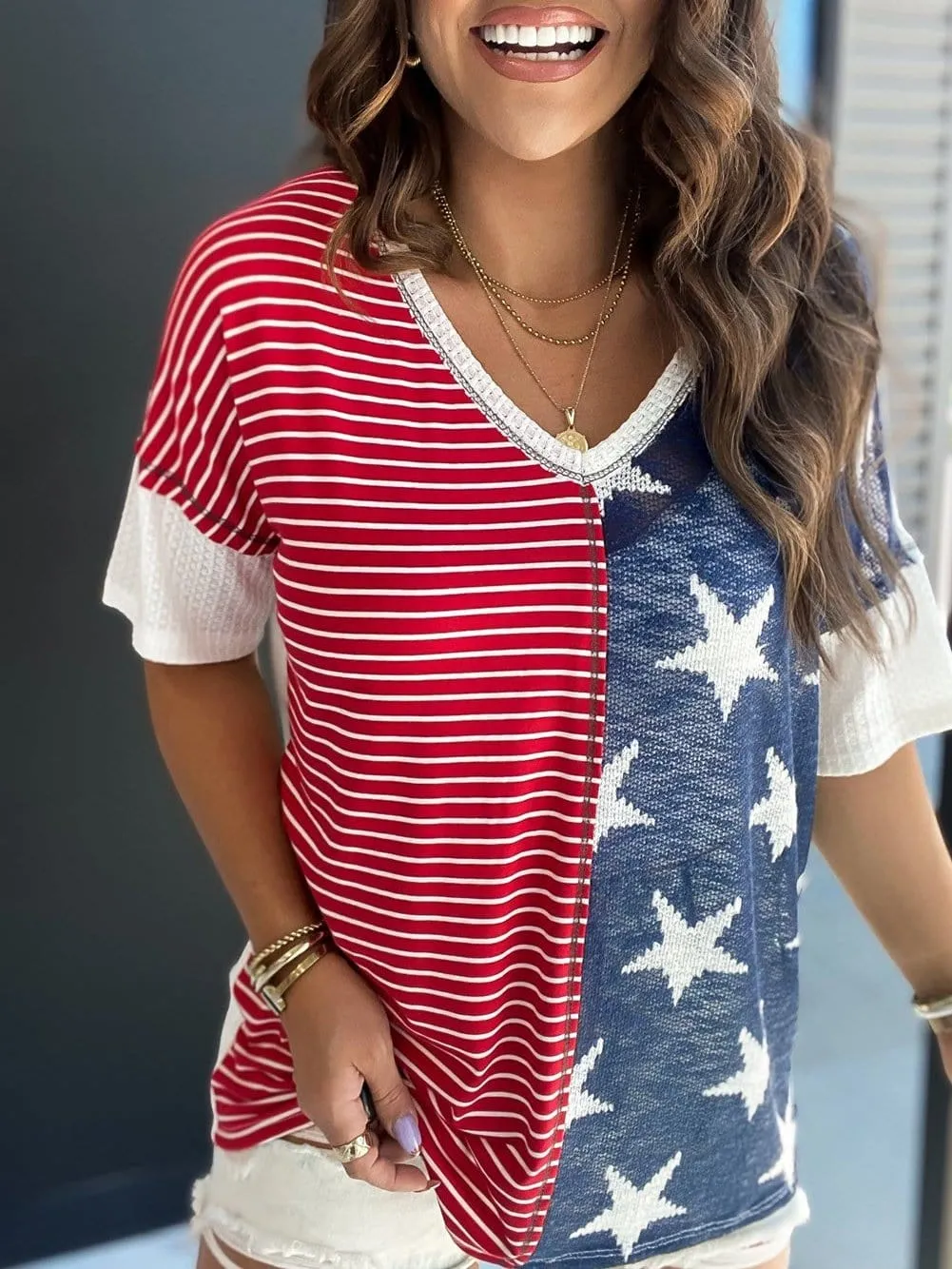 American Flag Casual Tee