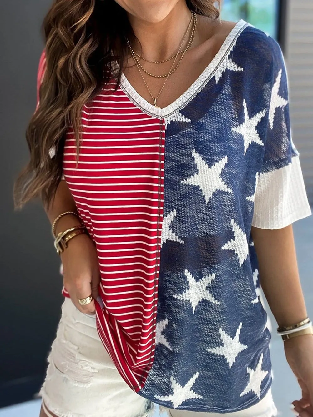 American Flag Casual Tee