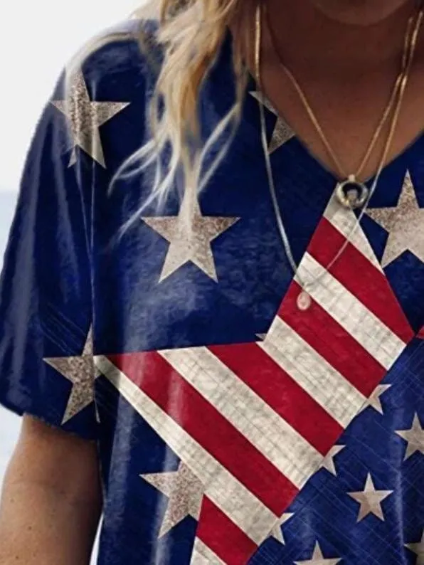 American Flag Casual Tee