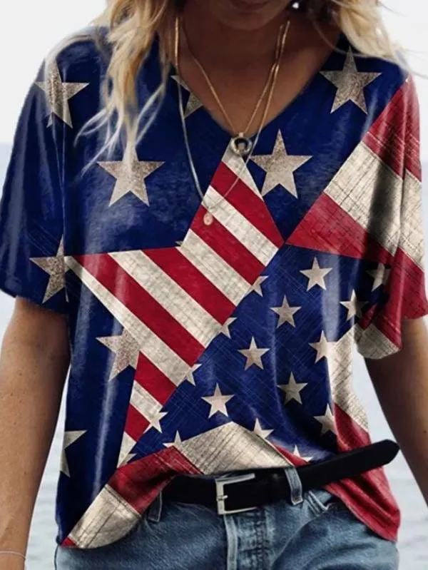 American Flag Casual Tee
