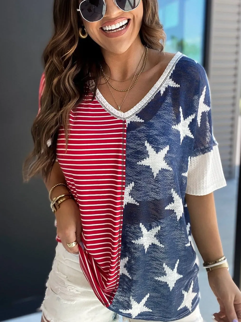 American Flag Casual Tee