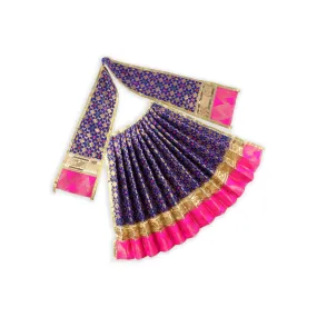 Amman Pavadai - 15 Inches | Jari Border Lehenga Patka/ Devi Dress for Deity/ Assorted Colour