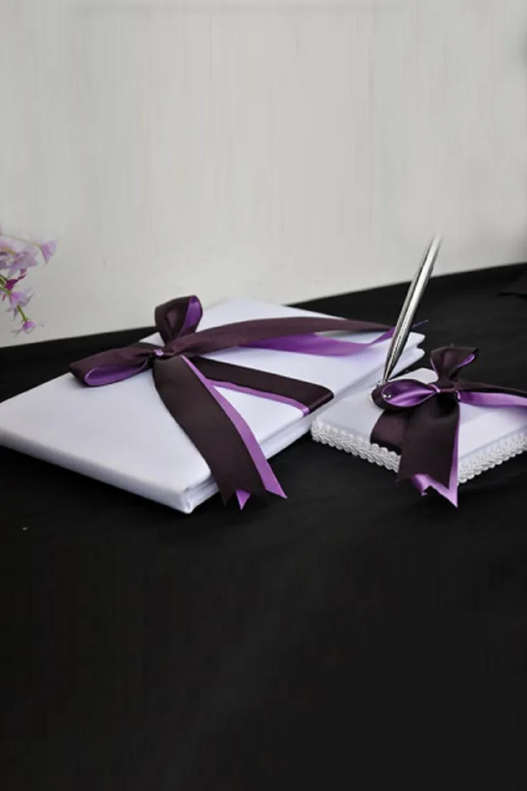 Bows Ribbons Guestbook & Pen Set