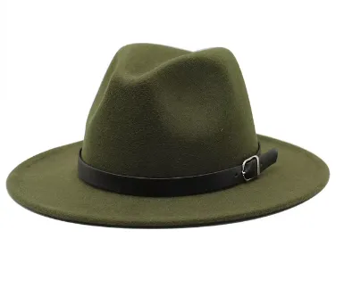 British Style Felt Jazz Fedora Hat 59-61CM Size. Britisk Stil Filthat Jazz Fedora Hat 59-61CM Størrelse