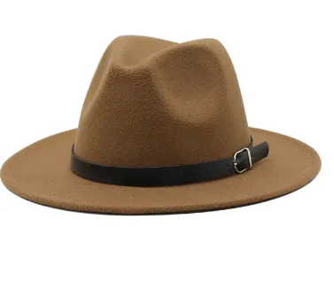 British Style Felt Jazz Fedora Hat 59-61CM Size. Britisk Stil Filthat Jazz Fedora Hat 59-61CM Størrelse