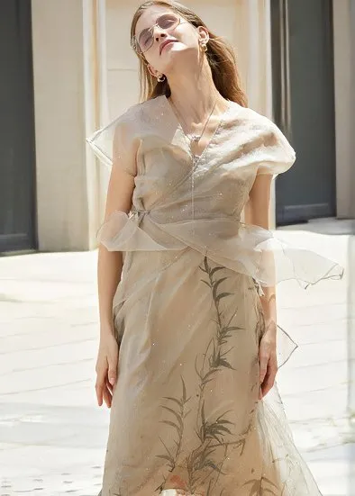 CHIFFON PRINT TWO PIECE DRESS