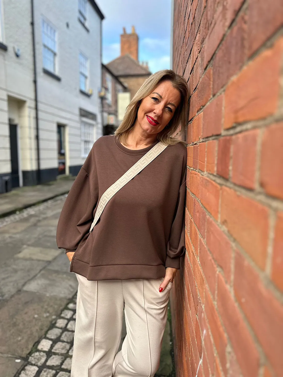 Chocolate Soft Comfort Sweatshirt Esme
