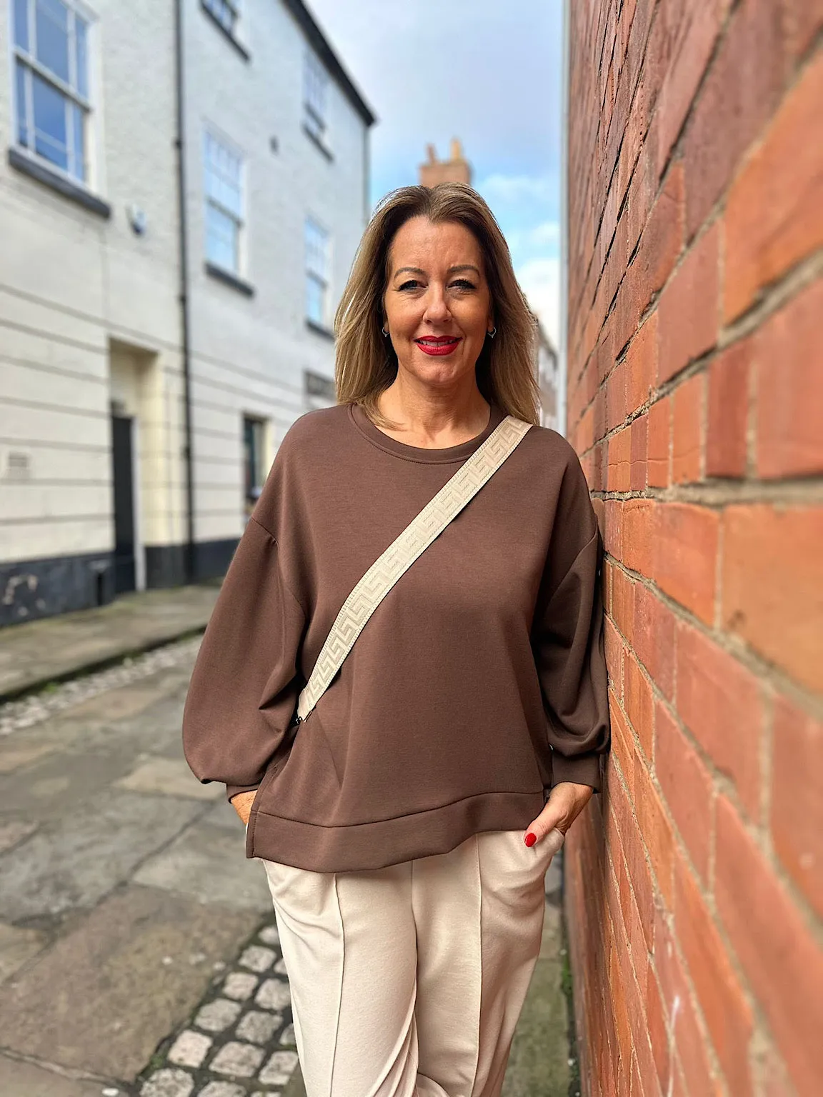Chocolate Soft Comfort Sweatshirt Esme