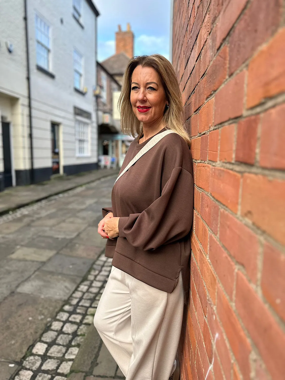 Chocolate Soft Comfort Sweatshirt Esme