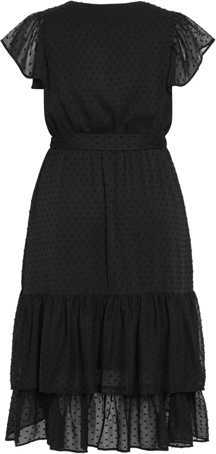 City Chic Women's Midi Frill Dee Dress