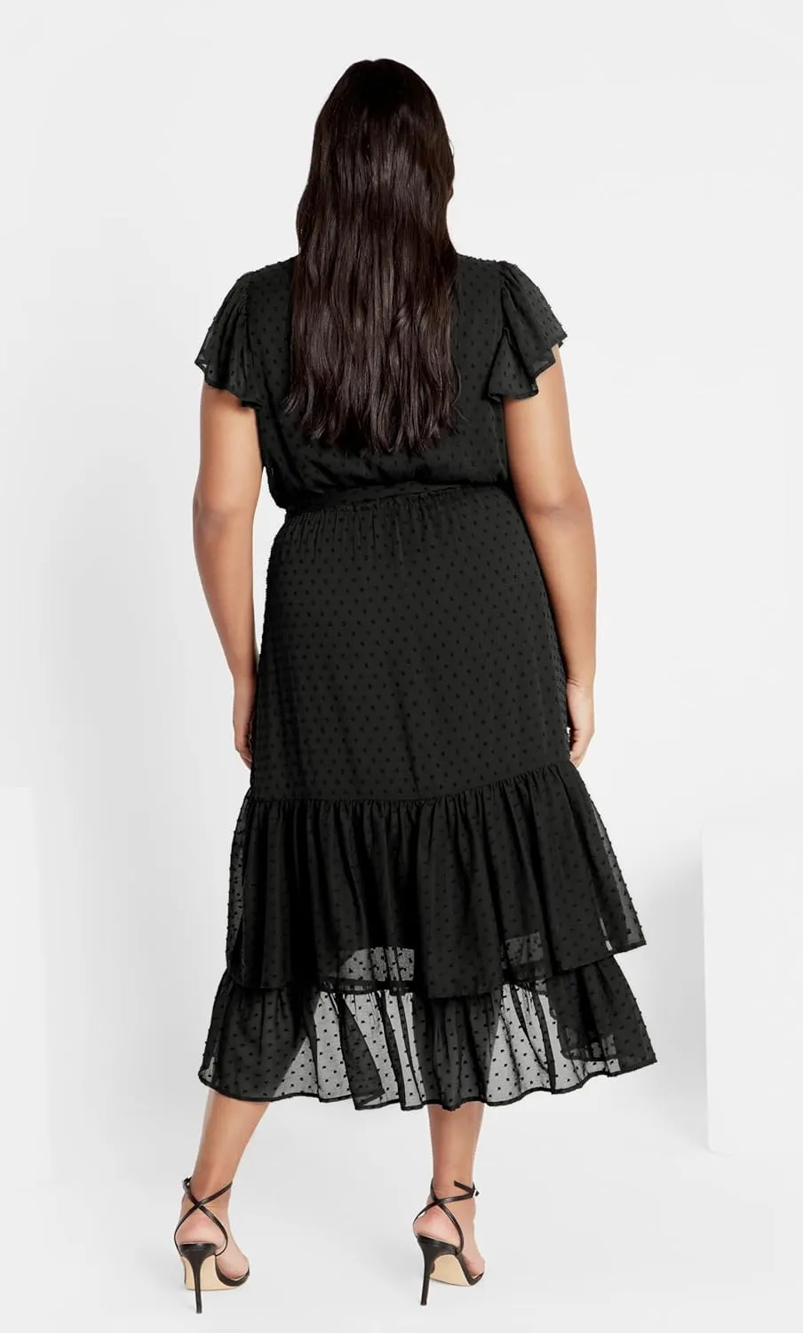 City Chic Women's Midi Frill Dee Dress