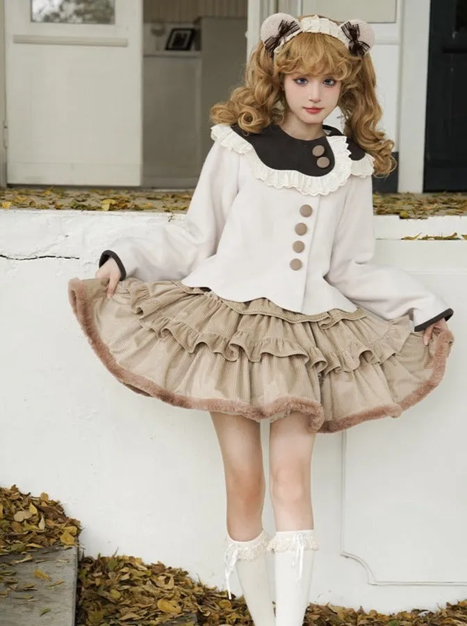Coco Coat Dress Volume Girly Ruffle   Skirt Diary