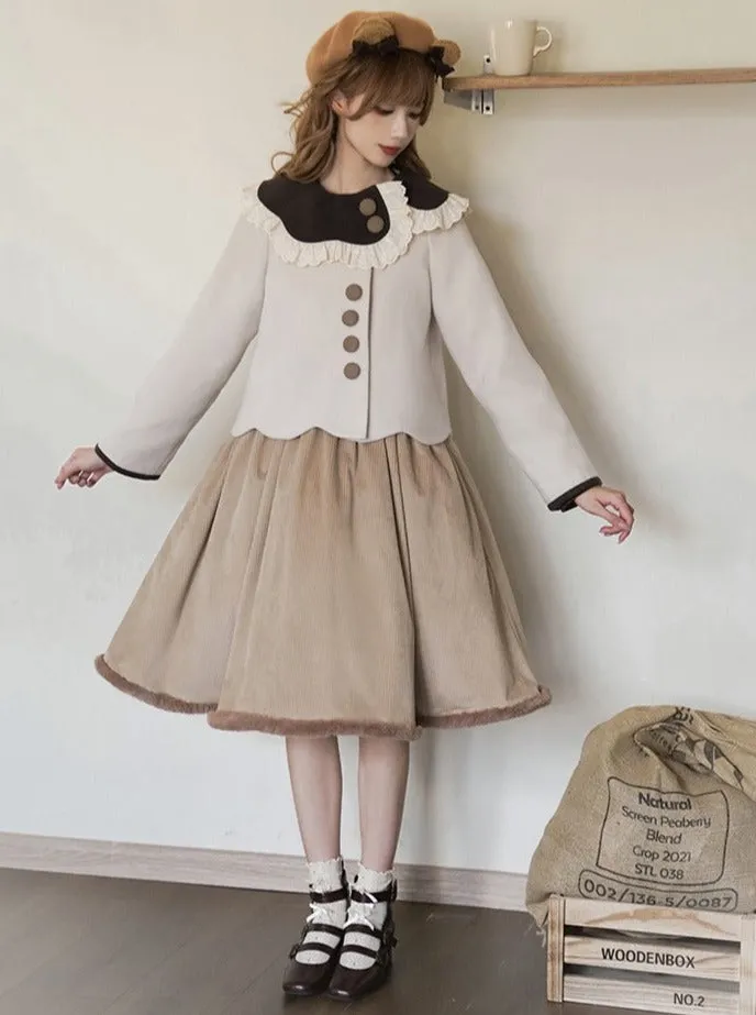 Coco Coat Dress Volume Girly Ruffle   Skirt Diary
