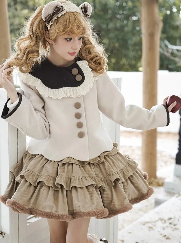 Coco Coat Dress Volume Girly Ruffle   Skirt Diary