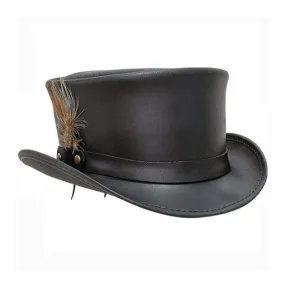Cowhide Leather Top Hat