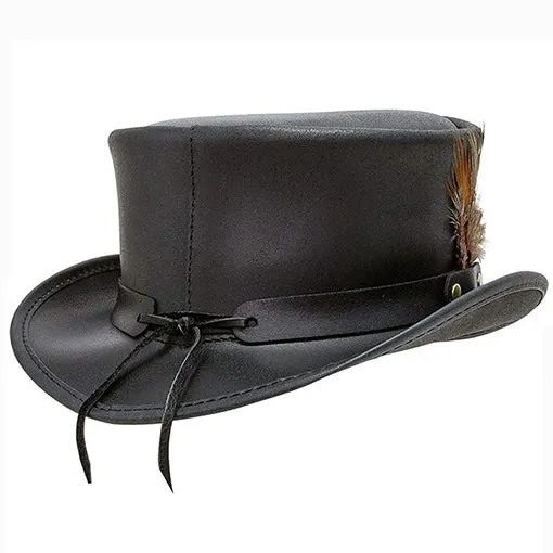 Cowhide Leather Top Hat