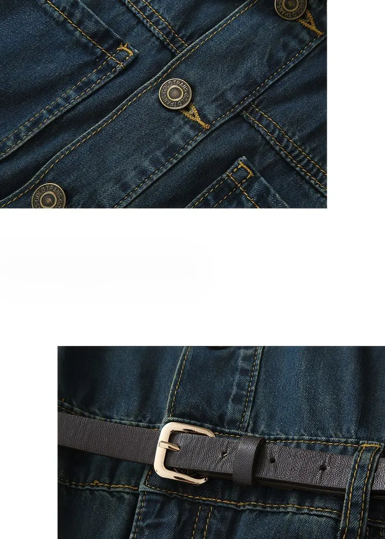 DENIM SHIRT BELT DRESS