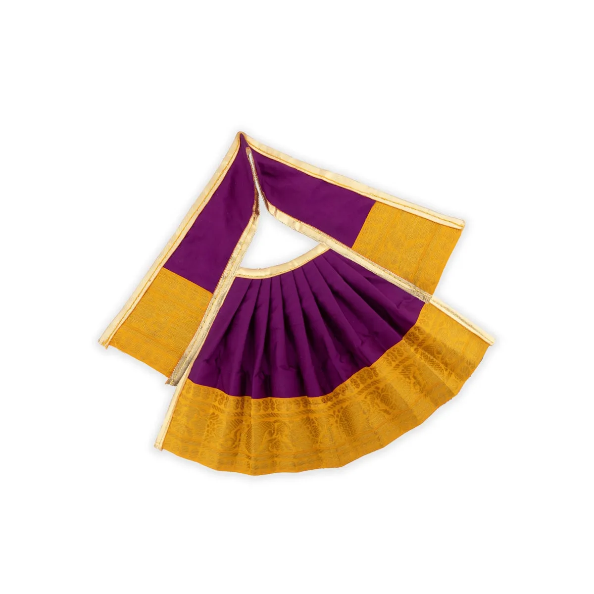 Devi Dress - 7 Inches | Karishma Apoorva Mata Dress/ Jari Border Amman Pavadai for Deity Decor