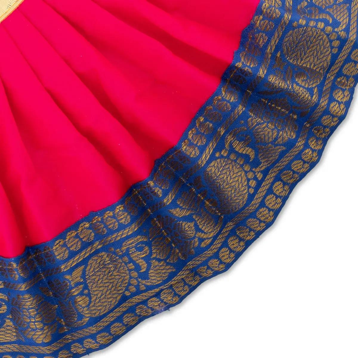 Devi Dress - 7 Inches | Karishma Apoorva Mata Dress/ Jari Border Amman Pavadai for Deity Decor
