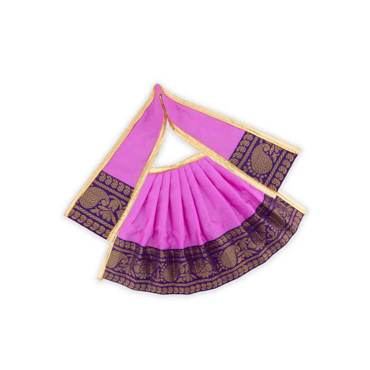 Devi Dress - 7 Inches | Karishma Apoorva Mata Dress/ Jari Border Amman Pavadai for Deity Decor