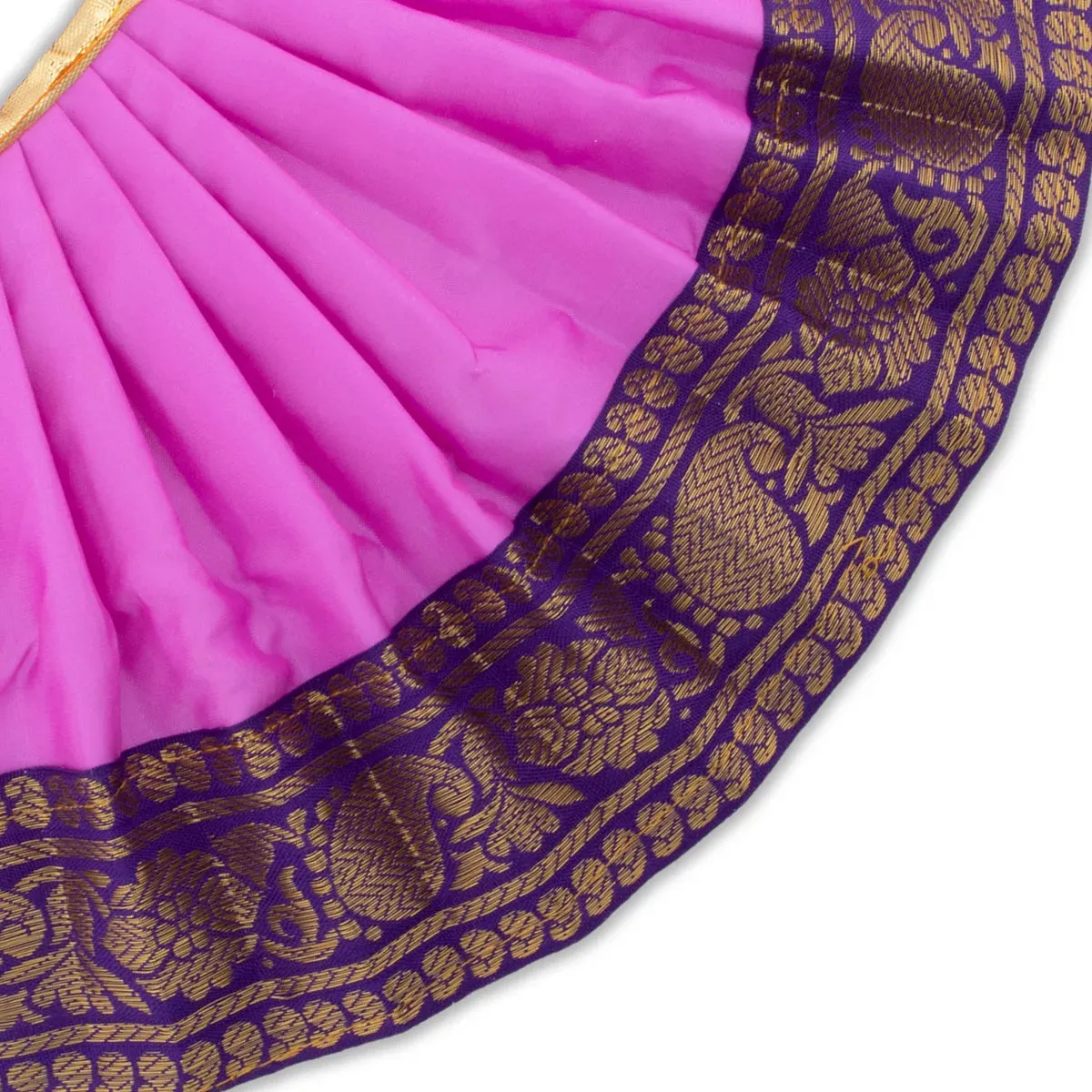 Devi Dress - 7 Inches | Karishma Apoorva Mata Dress/ Jari Border Amman Pavadai for Deity Decor