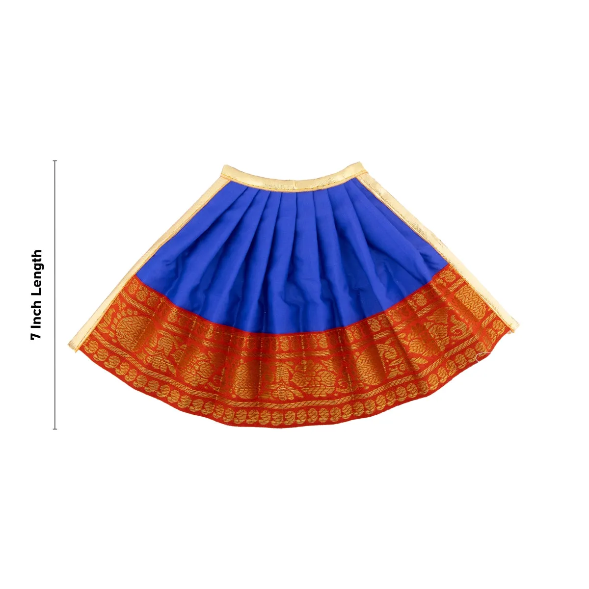 Devi Dress - 7 Inches | Karishma Apoorva Mata Dress/ Jari Border Amman Pavadai for Deity Decor