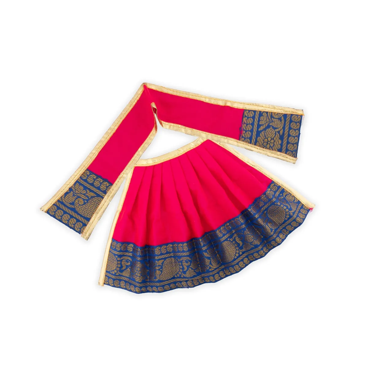 Devi Dress - 7 Inches | Karishma Apoorva Mata Dress/ Jari Border Amman Pavadai for Deity Decor