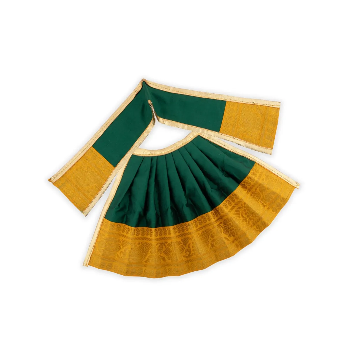 Devi Dress - 7 Inches | Karishma Apoorva Mata Dress/ Jari Border Amman Pavadai for Deity Decor