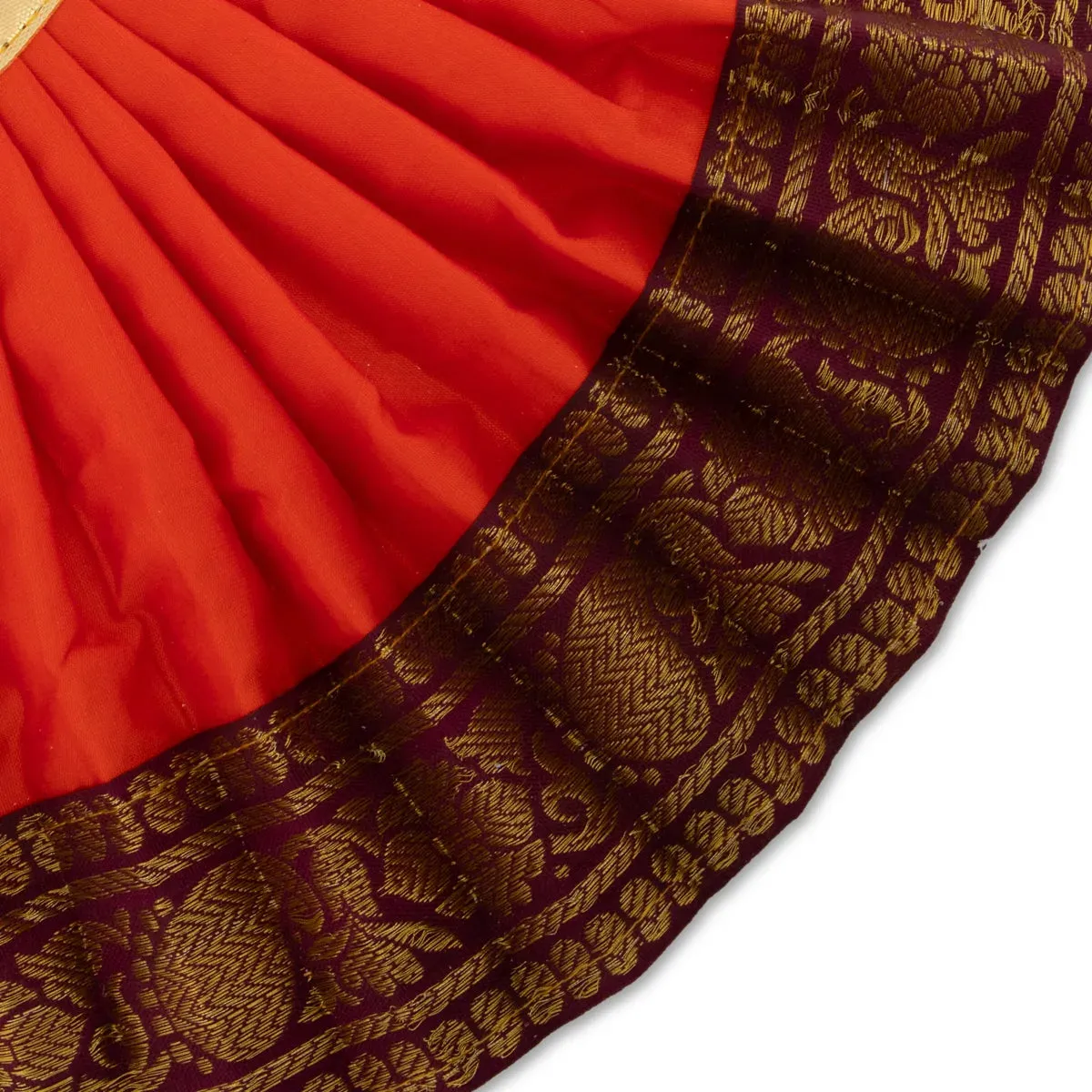 Devi Dress - 7 Inches | Karishma Apoorva Mata Dress/ Jari Border Amman Pavadai for Deity Decor