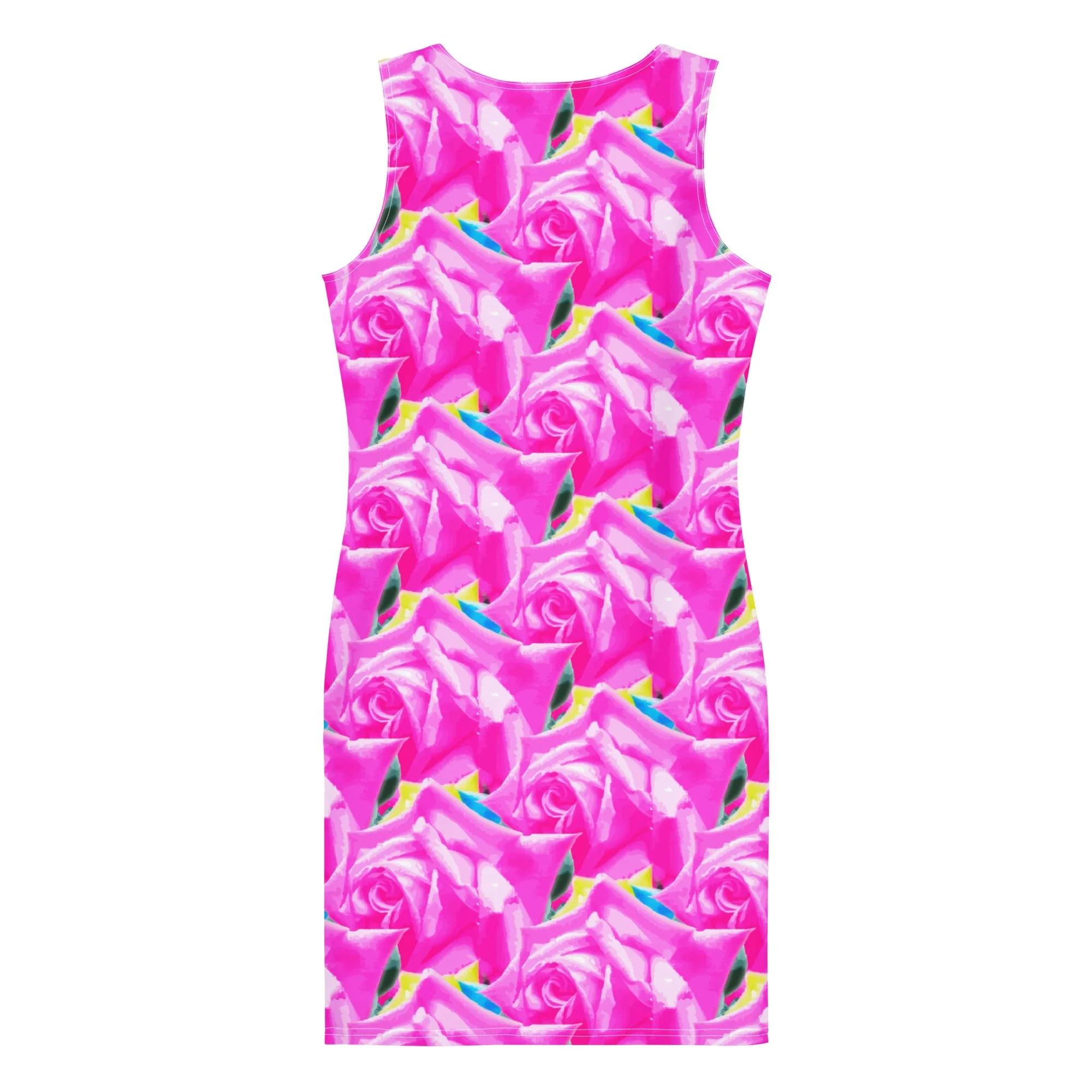 Elegant Roses Print Bodycon Dress | Classic Feminine Fashion Statement