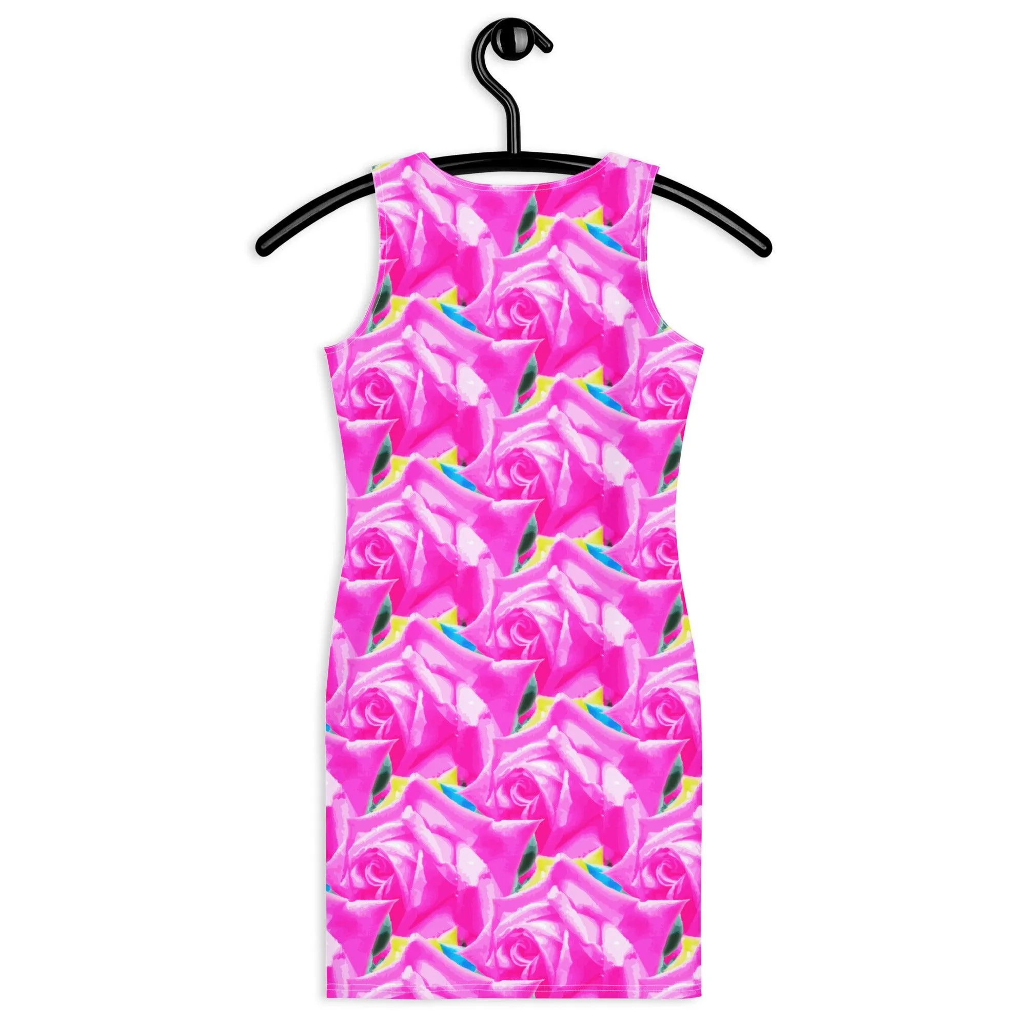 Elegant Roses Print Bodycon Dress | Classic Feminine Fashion Statement