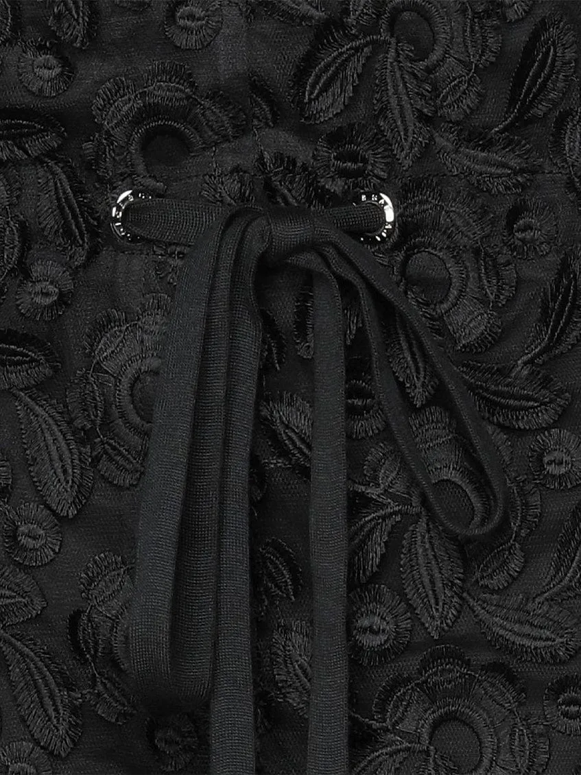 Floral Lace Tapered Trousers