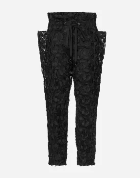 Floral Lace Tapered Trousers