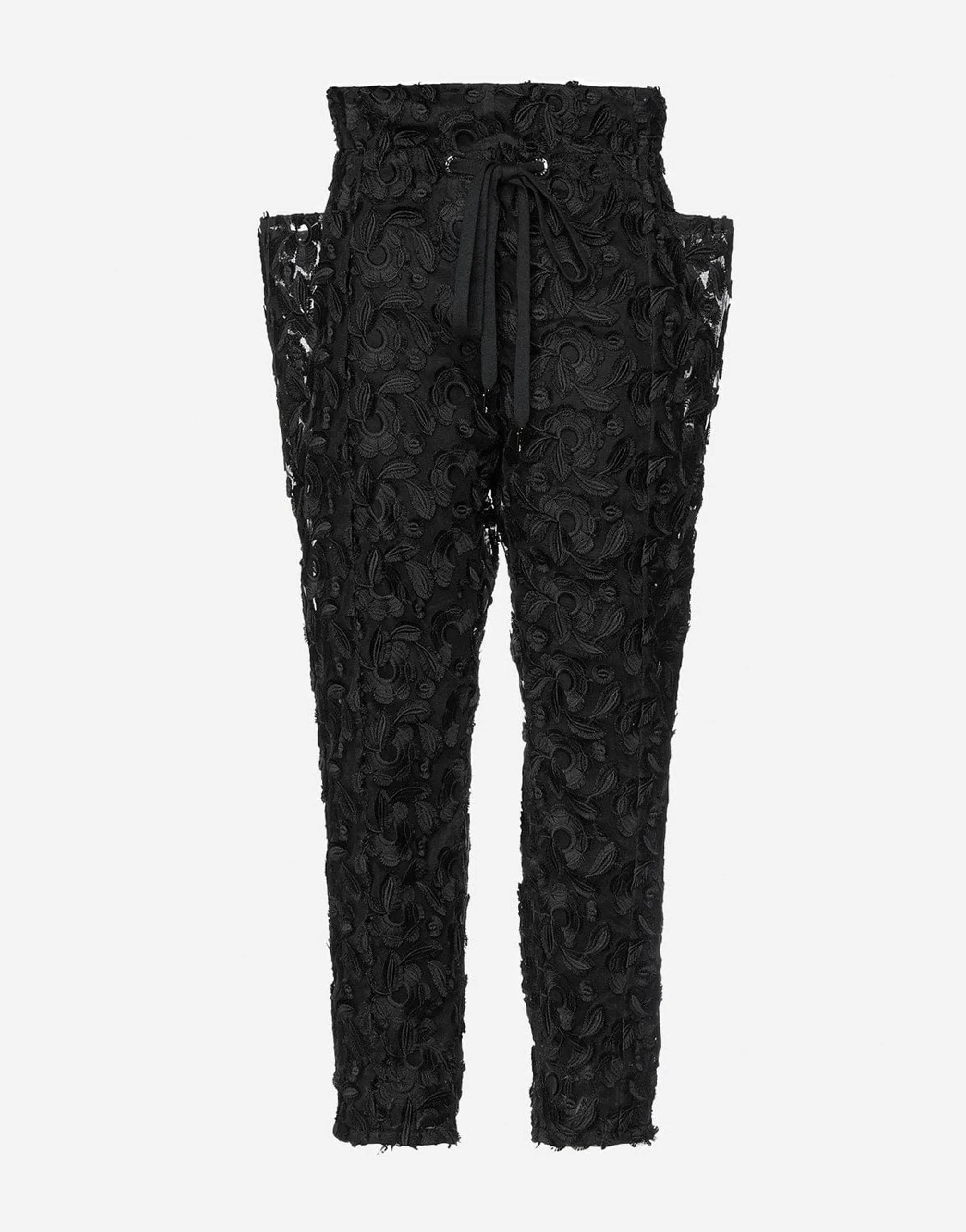 Floral Lace Tapered Trousers