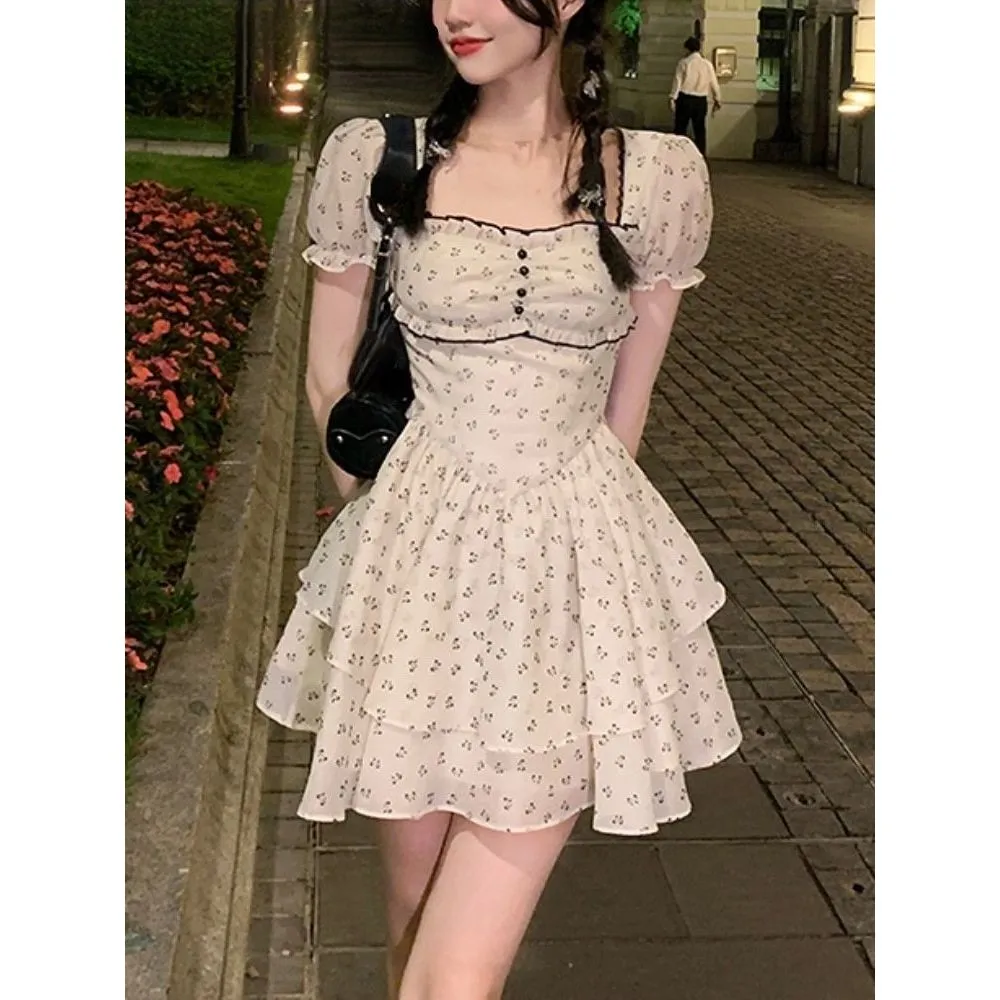 French Chic Meets Floral Grace in White Dress