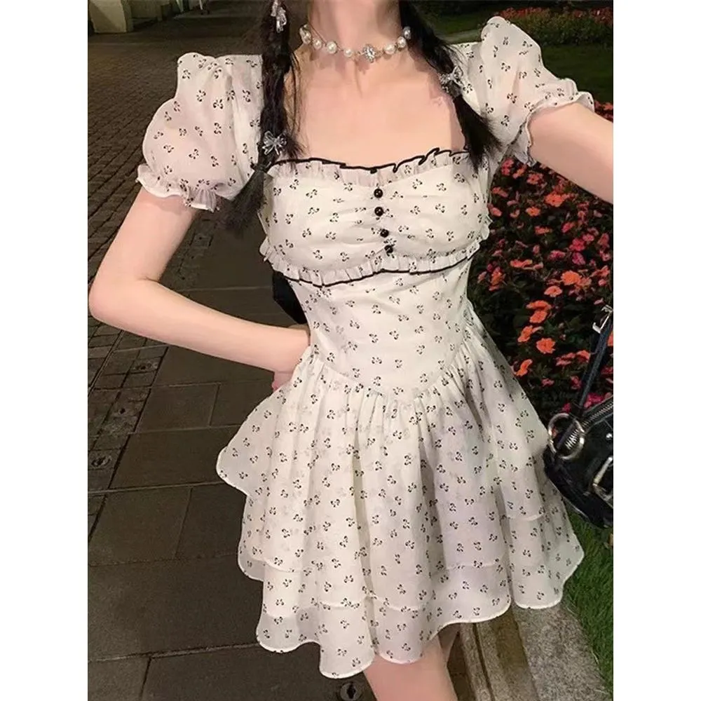 French Chic Meets Floral Grace in White Dress