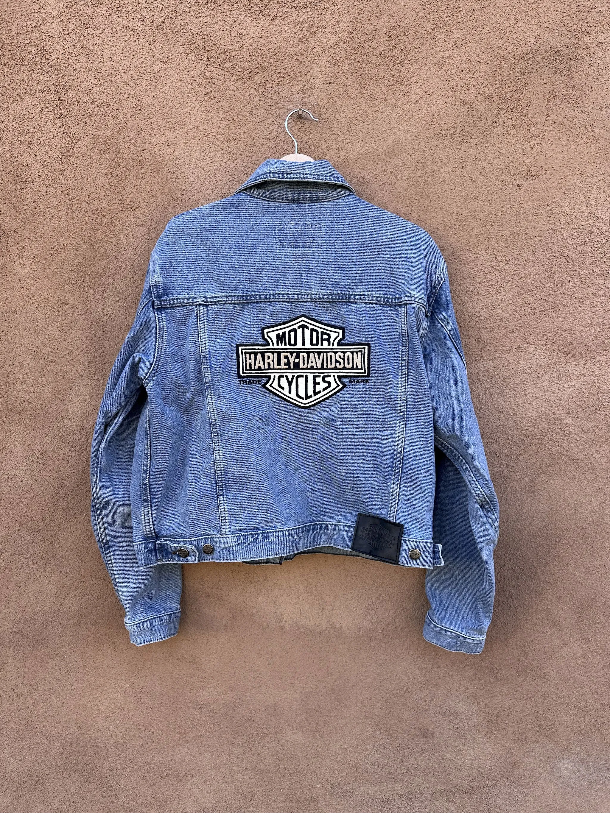 Harley Davidson Denim Jacket with Black Patch