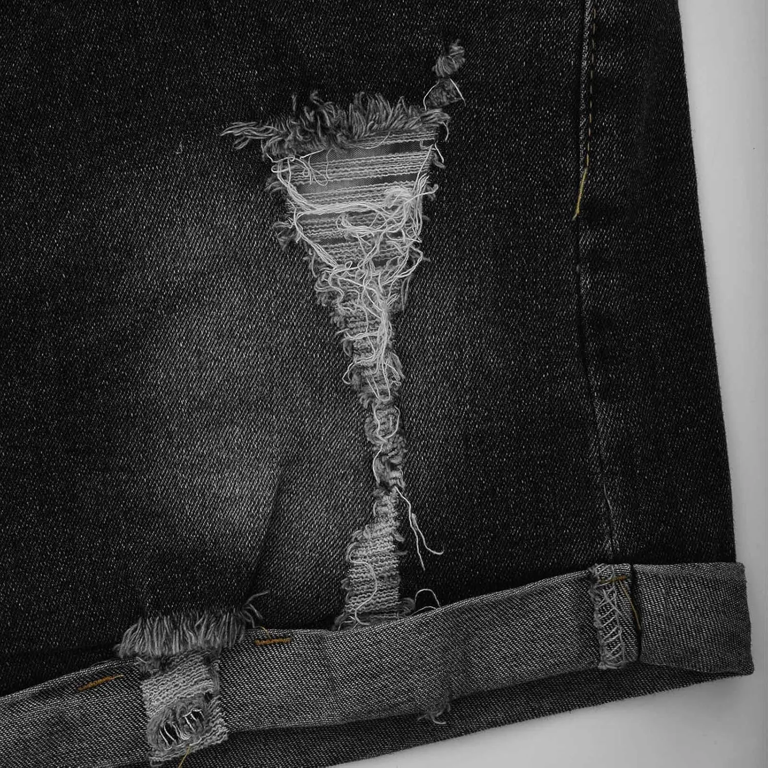 HGps8w Womens Teen Girls Chic Jean Shorts Distressed Ripped Denim Shorts High Waisted Casual Summer Streetwear Shorts