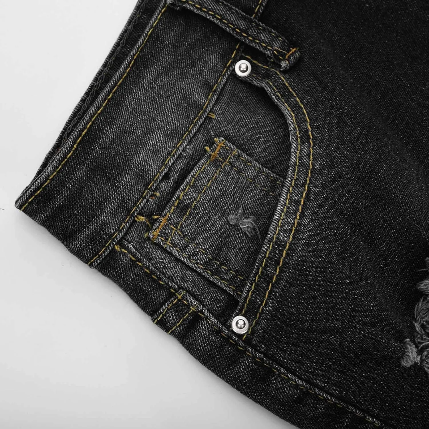 HGps8w Womens Teen Girls Chic Jean Shorts Distressed Ripped Denim Shorts High Waisted Casual Summer Streetwear Shorts