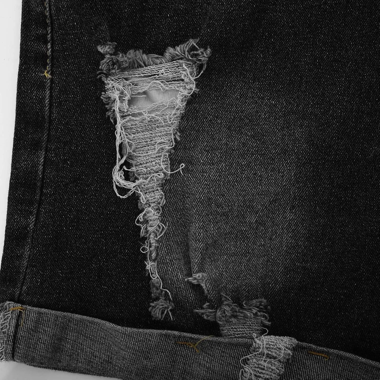 HGps8w Womens Teen Girls Chic Jean Shorts Distressed Ripped Denim Shorts High Waisted Casual Summer Streetwear Shorts