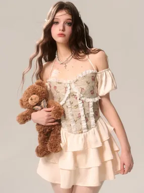 Jacquard Baroque Off-Shoulder Dress Princess