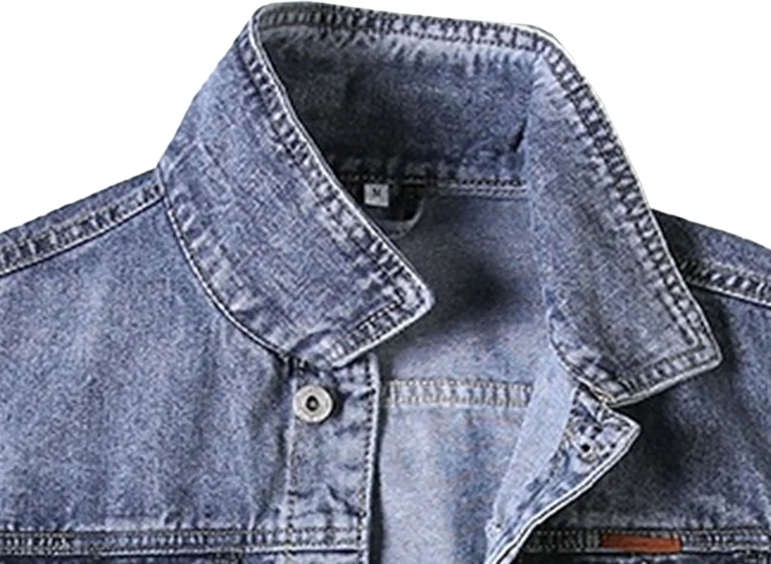 JEKE-DG Men's Classic Denim Waistcoat Sleeveless Motorcycle Trucker Jean Jackets Denim Biker Plus Size Outerwear